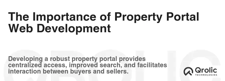 The Importance of Property Portal Web Development