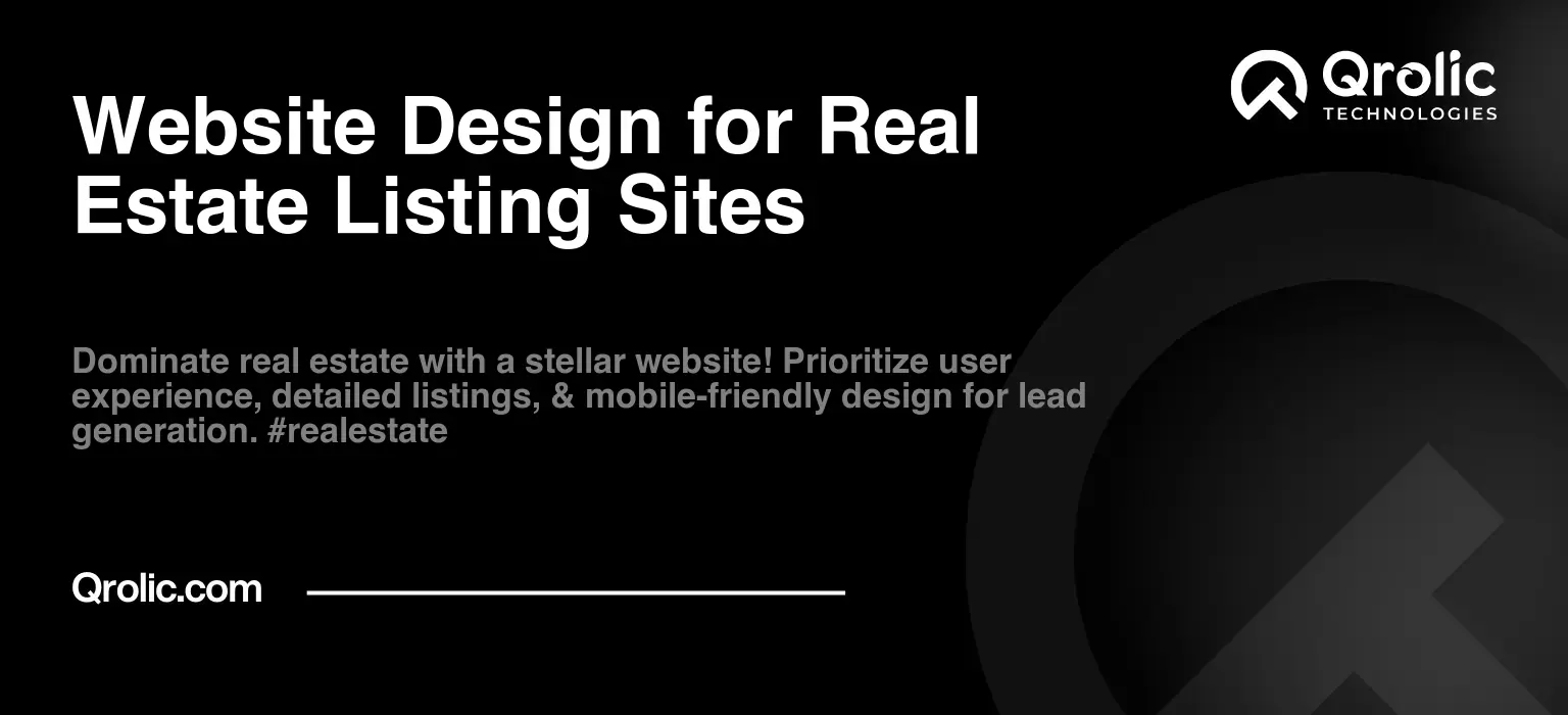 Website Design for Real Estate Listing Sites