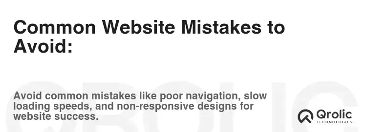 Common Website Mistakes to Avoid: