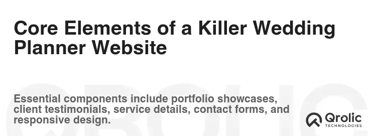 Core Elements of a Killer Wedding Planner Website
