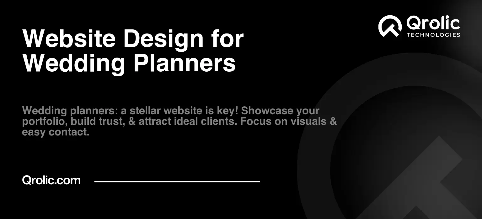 Website Design for Wedding Planners