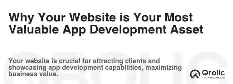 Why Your Website is Your Most Valuable App Development Asset Why Your Website is Your Most Valuable App Development Asset