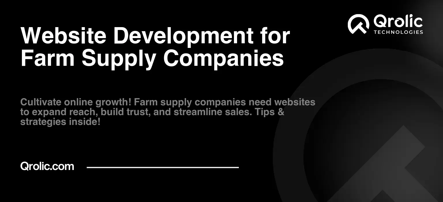 Website Development for Farm Supply Companies