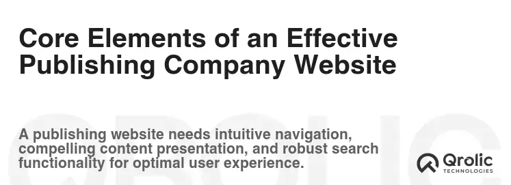 Core Elements of an Effective Publishing Company Website