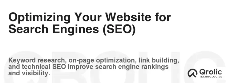 Optimizing Your Website for Search Engines (SEO) Optimizing Your Website for Search Engines (SEO)