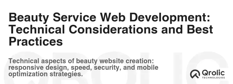 Beauty Service Web Development: Technical Considerations and Best Practices
