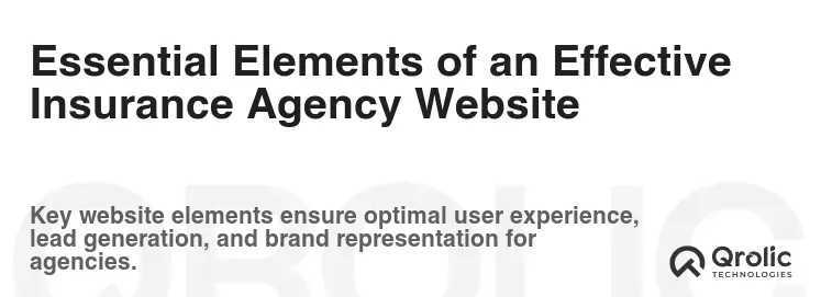 Essential Elements of an Effective Insurance Agency Website