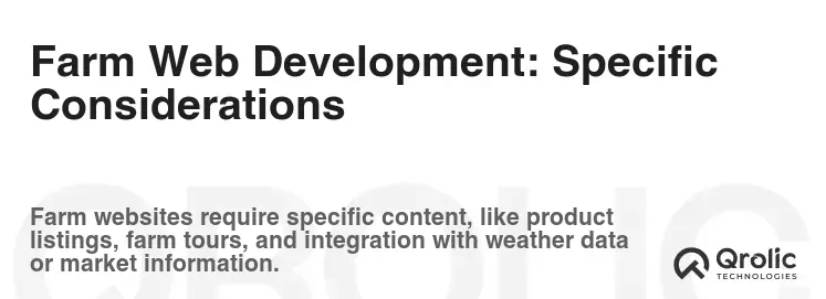 Farm Web Development: Specific Considerations