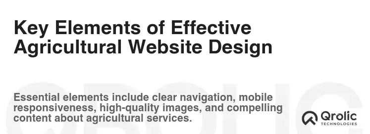 Key Elements of Effective Agricultural Website Design