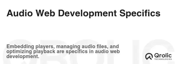 Audio Web Development Specifics