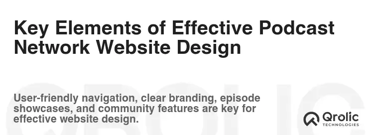 Key Elements of Effective Podcast Network Website Design