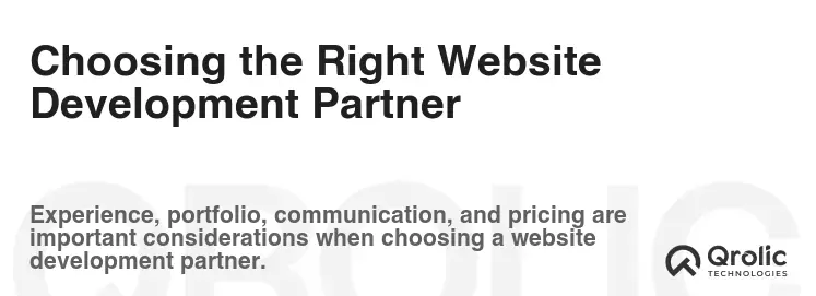 Choosing the Right Website Development Partner