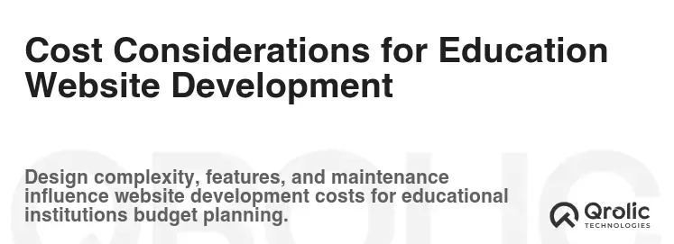 Cost Considerations for Education Website Development