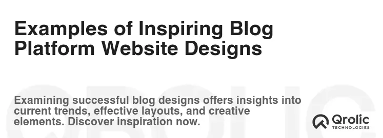Examples of Inspiring Blog Platform Website Designs Examples of Inspiring Blog Platform Website Designs