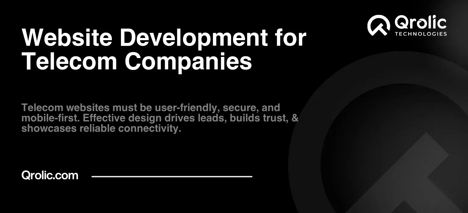 Website Development for Telecom Companies Website Development for Telecom Companies
