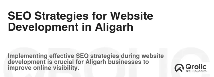 SEO Strategies for Website Development in Aligarh