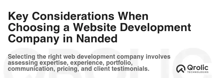 Key Considerations When Choosing a Website Development Company in Nanded