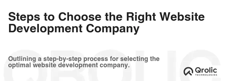 Steps to Choose the Right Website Development Company