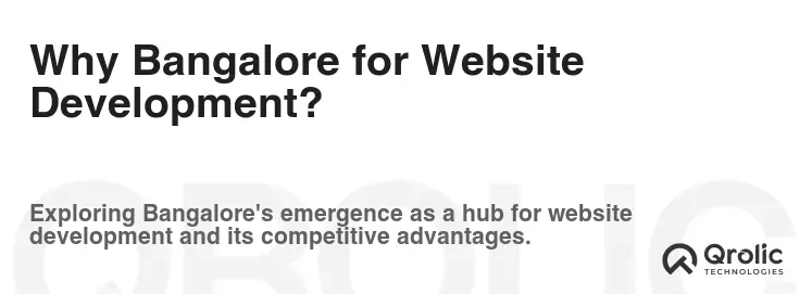 Why Bangalore for Website Development?