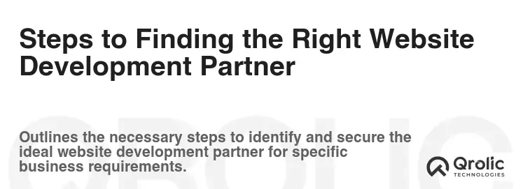 Steps to Finding the Right Website Development Partner