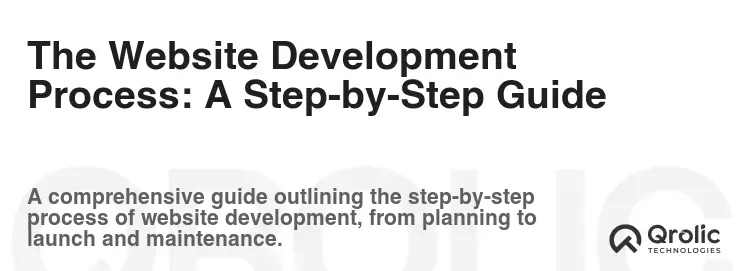 The Website Development Process: A Step-by-Step Guide The Website Development Process: A Step-by-Step Guide