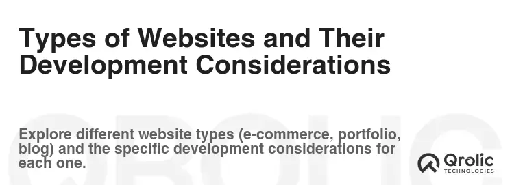 Types of Websites and Their Development Considerations Types of Websites and Their Development Considerations