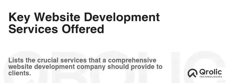 Key Website Development Services Offered