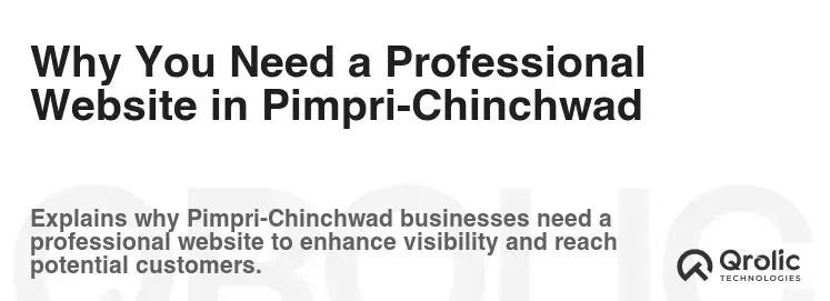 Why You Need a Professional Website in Pimpri-Chinchwad