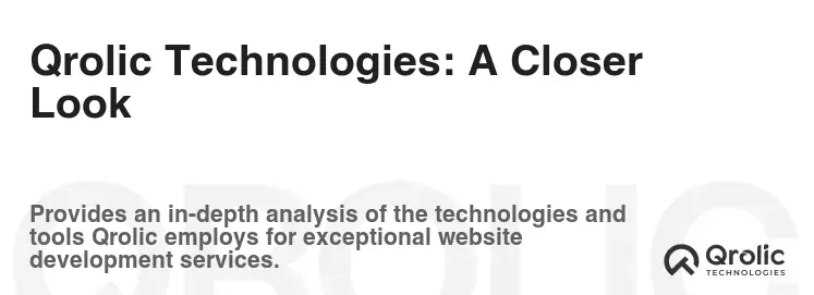 Qrolic Technologies: A Closer Look