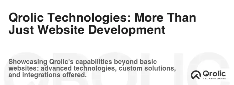Qrolic Technologies: More Than Just Website Development