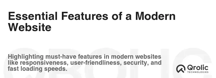 Essential Features of a Modern Website