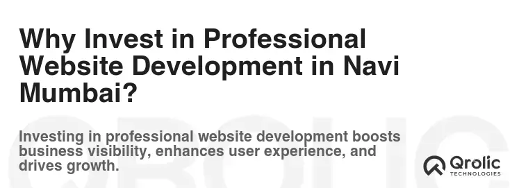Why Invest in Professional Website Development in Navi Mumbai?