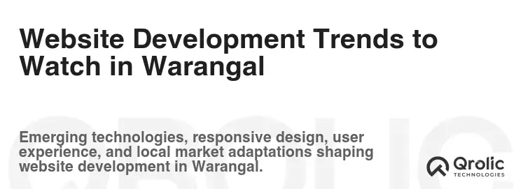 Website Development Trends to Watch in Warangal