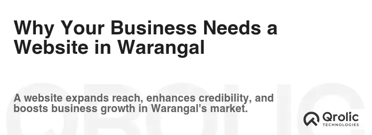 Why Your Business Needs a Website in Warangal