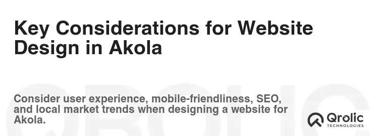 Key Considerations for Website Design in Akola