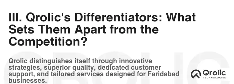 III. Qrolic's Differentiators: What Sets Them Apart from the Competition?