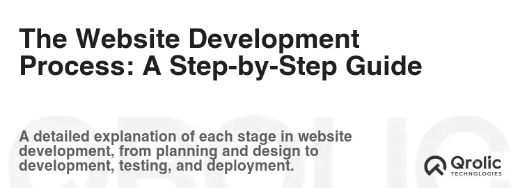 The Website Development Process: A Step-by-Step Guide The Website Development Process: A Step-by-Step Guide