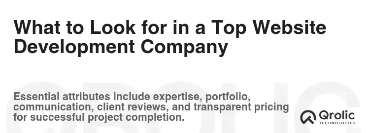 What to Look for in a Top Website Development Company