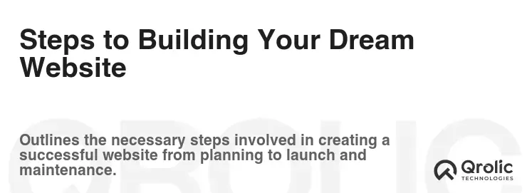 Steps to Building Your Dream Website