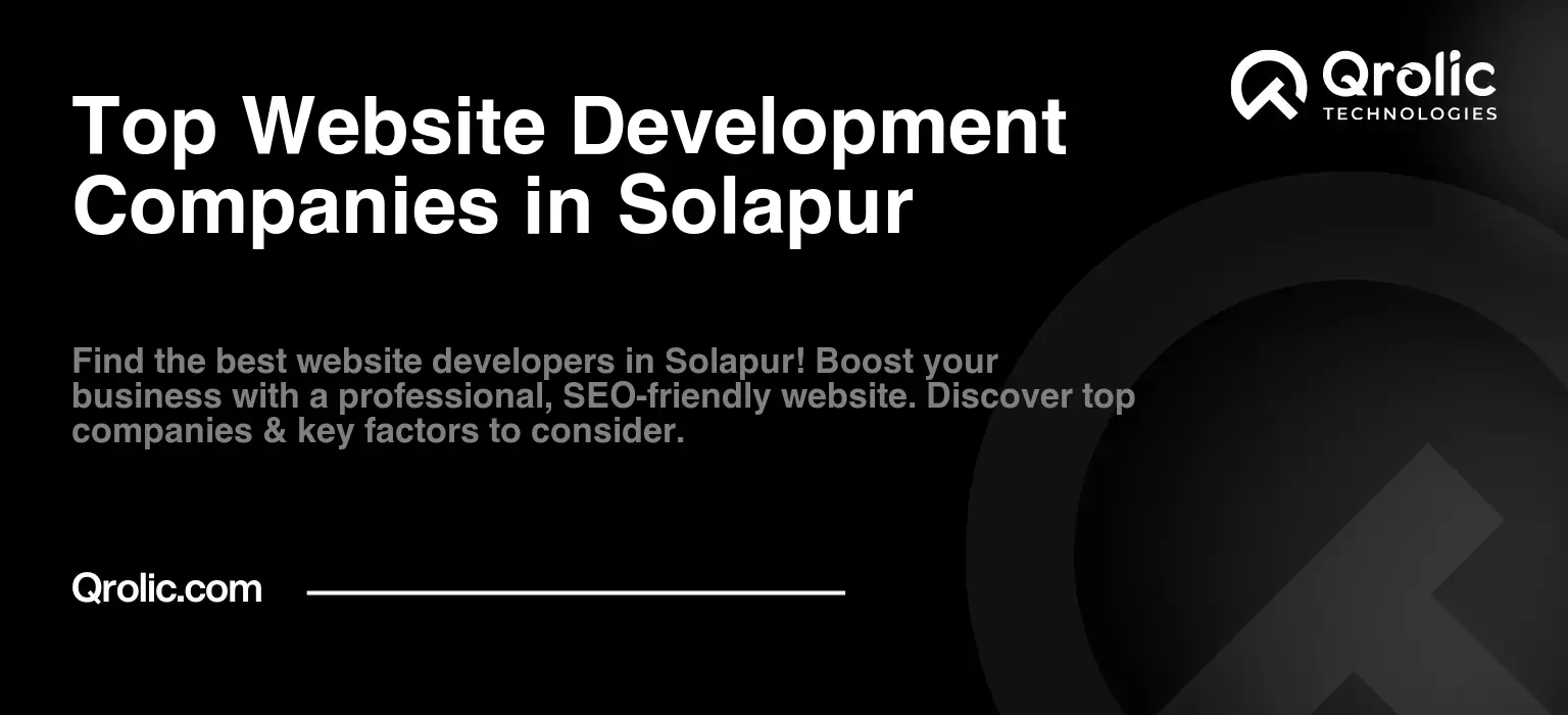 Top Website Development Companies in Solapur