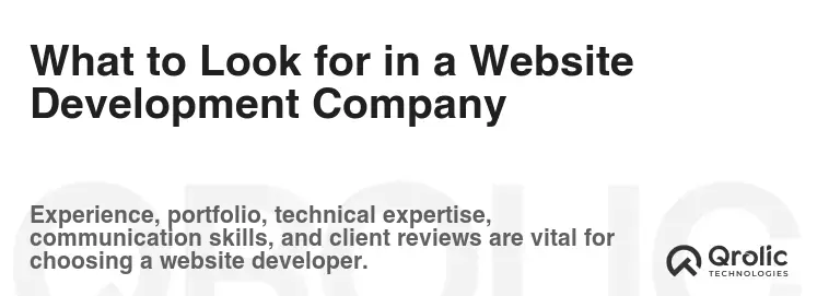 What to Look for in a Website Development Company