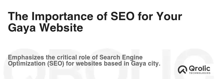 The Importance of SEO for Your Gaya Website