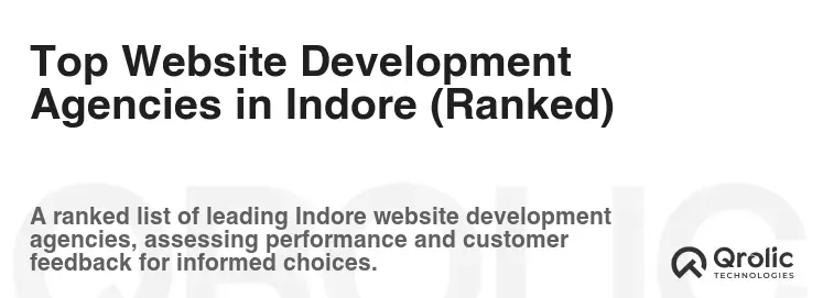 Top Website Development Agencies in Indore (Ranked)