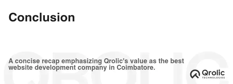 Conclusion Conclusion