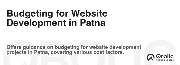 Budgeting for Website Development in Patna