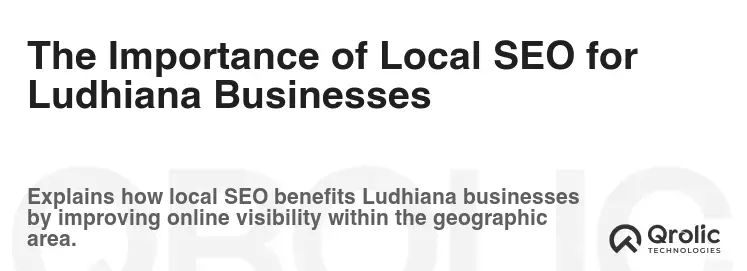 The Importance of Local SEO for Ludhiana Businesses