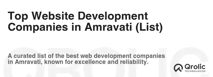 Top Website Development Companies in Amravati (List)