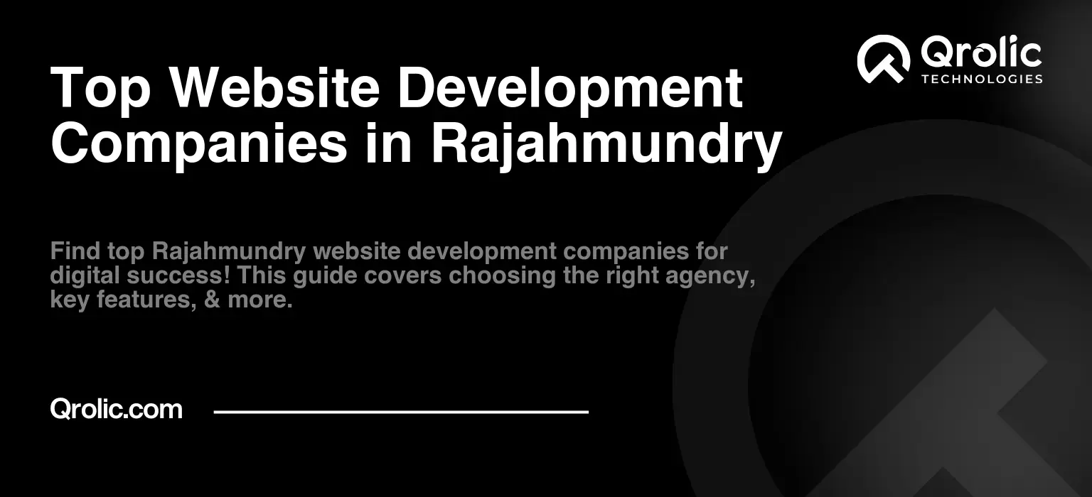 Top Website Development Companies in Rajahmundry