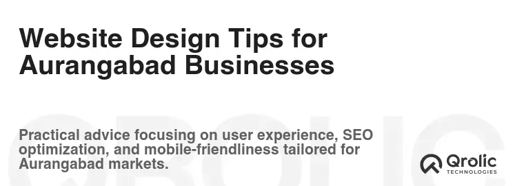 Website Design Tips for Aurangabad Businesses