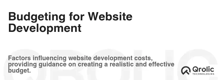 Budgeting for Website Development